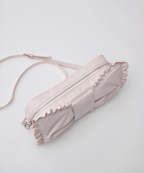 Fiorforte（フィオルフォルテ）の「Ribbon frill shoulder bag（ショルダーバッグ・レディース・ベビーピンク/ホワイト/ピンク・FREE）」の10枚目の写真