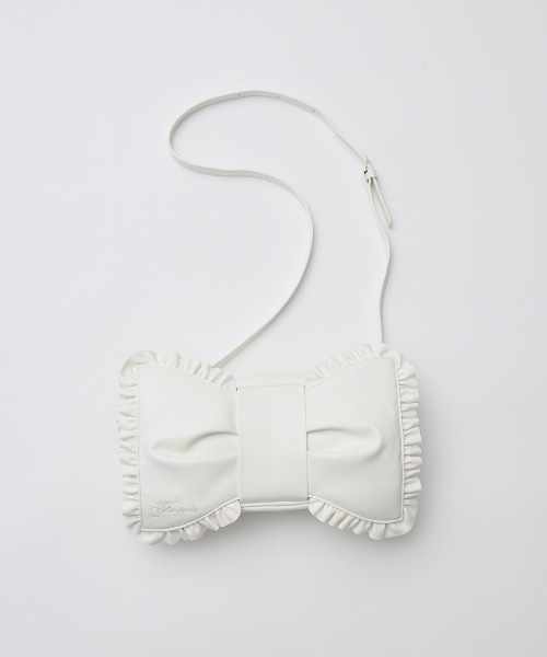 Fiorforte（フィオルフォルテ）の「Ribbon frill shoulder bag（ショルダーバッグ・レディース・ベビーピンク/ホワイト/ピンク・FREE）」の14枚目の写真