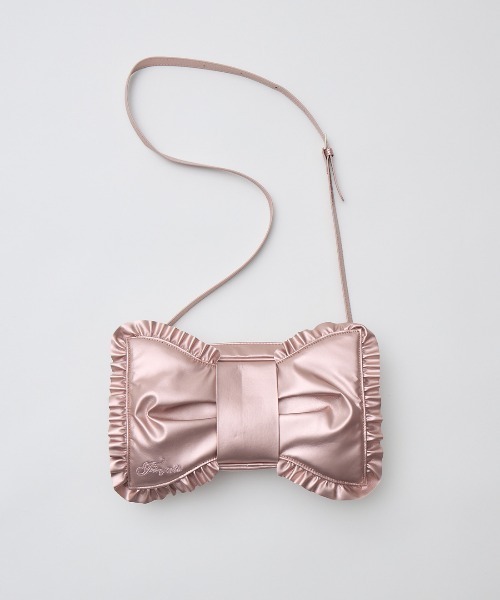 Fiorforte（フィオルフォルテ）の「Ribbon frill shoulder bag（ショルダーバッグ・レディース・ベビーピンク/ホワイト/ピンク・FREE）」の16枚目の写真