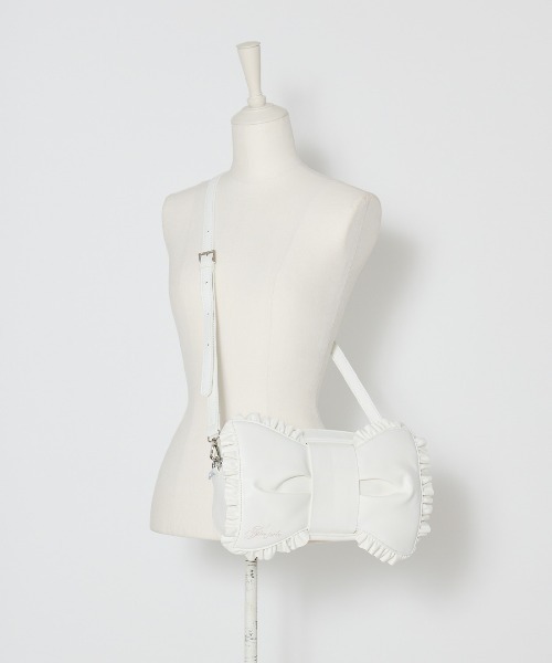 Fiorforte（フィオルフォルテ）の「Ribbon frill shoulder bag（ショルダーバッグ・レディース・ベビーピンク/ホワイト/ピンク・FREE）」の18枚目の写真