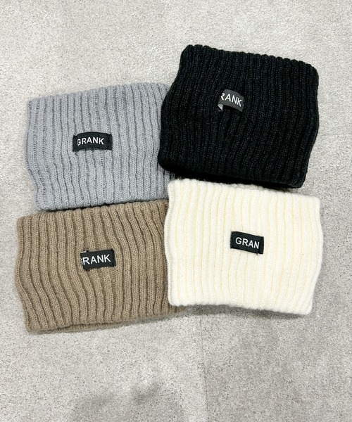 セール】【2025秋冬新作】タグ ワンポイント リブニットヘアバンド