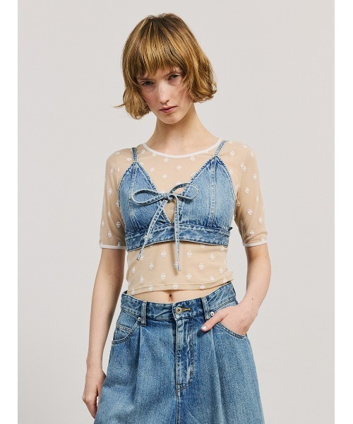 SORIN(ソリン )の「【SALE本日4/19販売終了】Ribbon Denim Bustier/リボンデニムビスチェ(ベスト・レディース・インディゴブルー/チャコールグレー・38)」の10枚目の写真