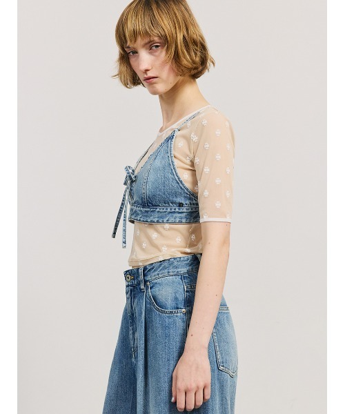 SORIN(ソリン )の「【SALE本日4/19販売終了】Ribbon Denim Bustier/リボンデニムビスチェ(ベスト・レディース・インディゴブルー/チャコールグレー・38)」の12枚目の写真