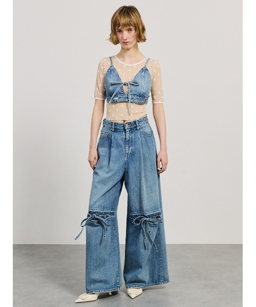 SORIN(ソリン )の「【SALE本日4/19販売終了】Ribbon Denim Bustier/リボンデニムビスチェ(ベスト・レディース・インディゴブルー/チャコールグレー・38)」の15枚目の写真
