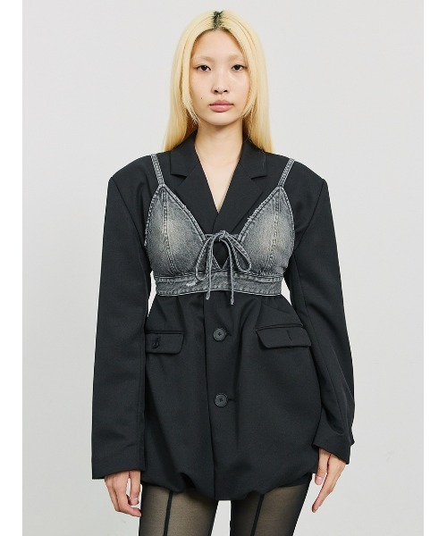 SORIN(ソリン )の「【SALE本日4/19販売終了】Ribbon Denim Bustier/リボンデニムビスチェ(ベスト・レディース・インディゴブルー/チャコールグレー・38)」の20枚目の写真