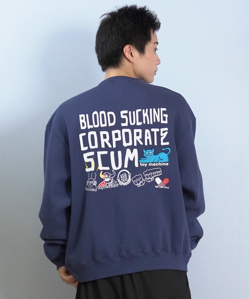 TOY　MACHINE（トイ　マシーン）の「TOY MACHINE/トイマシーン トレーナー/スウェット バックプリント MTMFFSW5（スウェット・メンズ・ブラック/ネイビー/アッシュグレー・XL/L/M）」の17枚目の写真