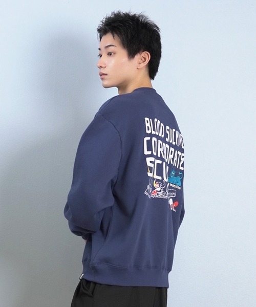 TOY　MACHINE（トイ　マシーン）の「TOY MACHINE/トイマシーン トレーナー/スウェット バックプリント MTMFFSW5（スウェット・メンズ・ブラック/ネイビー/アッシュグレー・XL/L/M）」の16枚目の写真