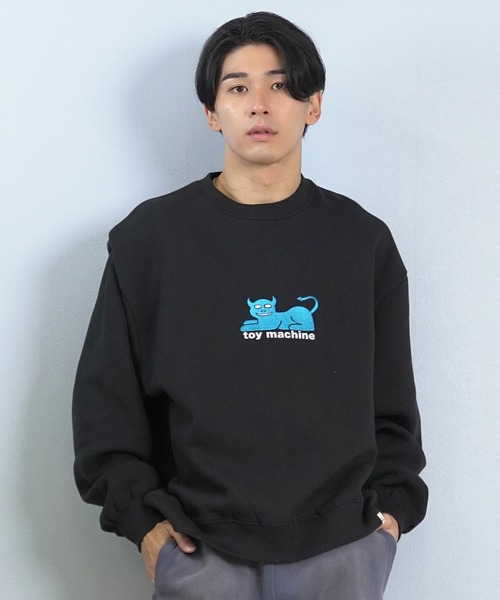TOY　MACHINE（トイ　マシーン）の「TOY MACHINE/トイマシーン トレーナー/スウェット バックプリント MTMFFSW5（スウェット・メンズ・ブラック/ネイビー/アッシュグレー・XL/L/M）」の4枚目の写真