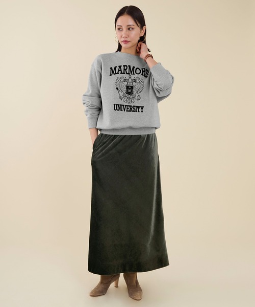 marmors（マルモア）の「【marmors】velour skirt（スカート・レディース・グレー/ブラック・36）」の3枚目の写真
