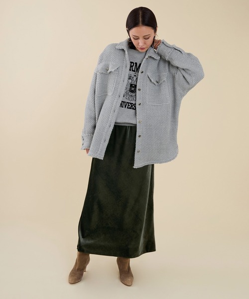 marmors（マルモア）の「【marmors】velour skirt（スカート・レディース・グレー/ブラック・36）」の10枚目の写真