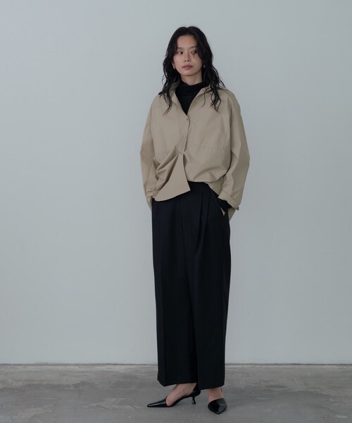 GALLEST（ギャレスト）の「Timeless｜ビッグポケットフォルムシャツ（シャツ/ブラウス・レディース・ブルー系7/チャコールグレー/ホワイト/ベージュ・34/38）」の19枚目の写真