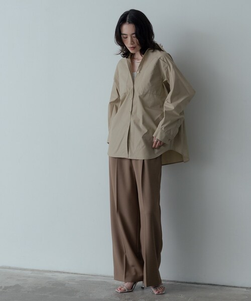 GALLEST（ギャレスト）の「Timeless｜ビッグポケットフォルムシャツ（シャツ/ブラウス・レディース・ブルー系7/チャコールグレー/ホワイト/ベージュ・34/38）」の15枚目の写真