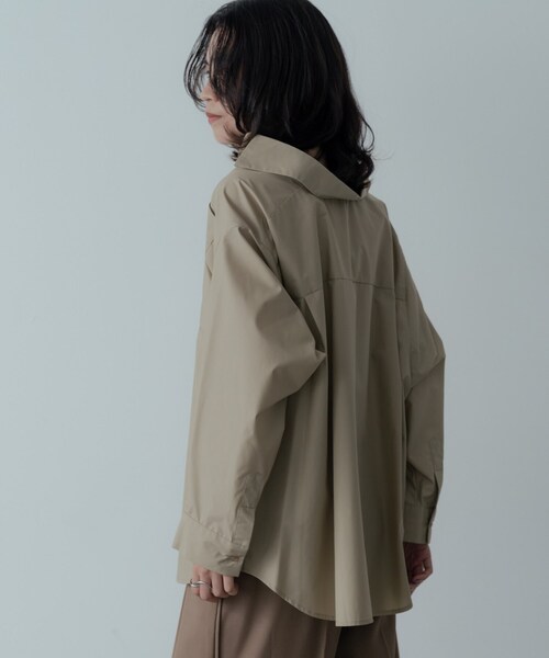 GALLEST（ギャレスト）の「Timeless｜ビッグポケットフォルムシャツ（シャツ/ブラウス・レディース・ブルー系7/チャコールグレー/ホワイト/ベージュ・34/38）」の11枚目の写真