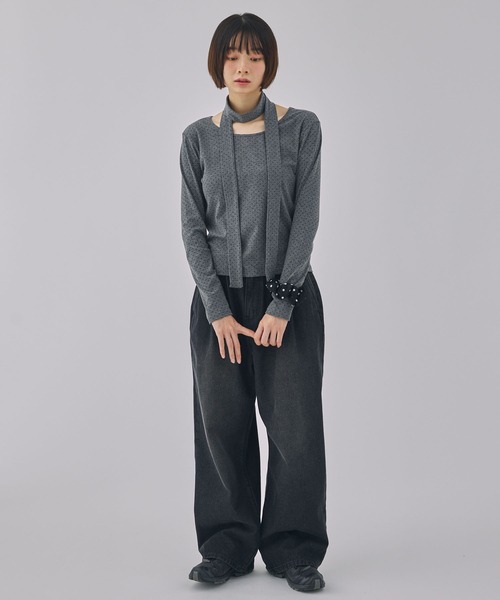 Unblend(アンブレンド)の「【Unblend】ヴィンテージライク 2タックワイドデニムパンツ(デニムパンツ・レディース・ブルー/ブラック・M/S)」の20枚目の写真