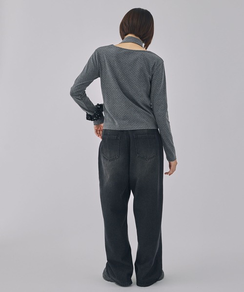 Unblend(アンブレンド)の「【Unblend】ヴィンテージライク 2タックワイドデニムパンツ(デニムパンツ・レディース・ブルー/ブラック・M/S)」の22枚目の写真