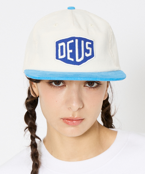 DEUS EX MACHINA（デウスエクスマキナ）の「【Deus Ex Machina/デウスエクスマキナ】Shield Cord Cap/キャップ/ユニセックス【WEB限定】（キャップ・メンズ・ボルドー/ブルー/ブラック・フリー）」の3枚目の写真