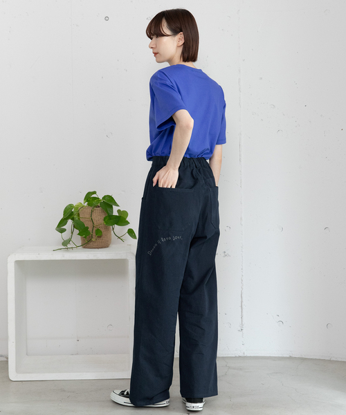 POU DOU DOU(プードゥドゥ)の「JOiEランダムロゴ刺繍パンツ(その他パンツ・レディース・キナリ/ブラウン/ネイビー・M)」の17枚目の写真