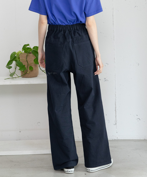 POU DOU DOU(プードゥドゥ)の「JOiEランダムロゴ刺繍パンツ(その他パンツ・レディース・キナリ/ブラウン/ネイビー・M)」の14枚目の写真