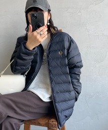 フレッドペリー　レディースブルゾン　ネイビー　　サイズUK10 FRED PERRY 「FRED PERRY」 ジャージブルゾン L ネイビー