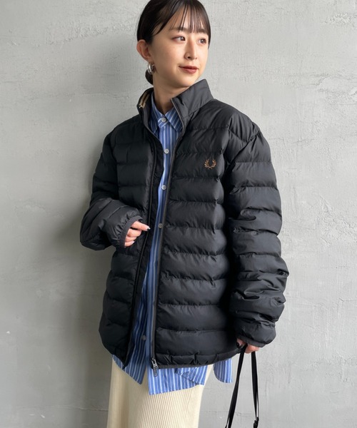 FRED PERRY フレッドペリー　肉厚Pコート　ワンポイント刺繍　グレー FRED PERRY フレッドペリー 肉厚Pコート ワンポイント刺繍 グレー