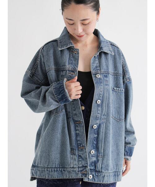 セール】デニムルーズジャケット（ノーカラージャケット）｜sm2rhythm