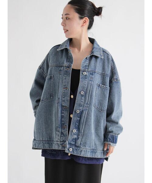 sm2rhythm（サマンサモスモスリズム）の「デニムルーズジャケット（ノーカラージャケット・レディース・ブルー/グレー・F）」の5枚目の写真