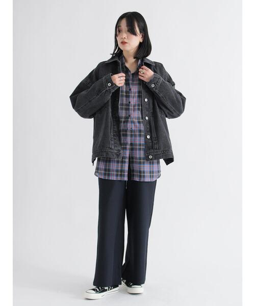 sm2rhythm（サマンサモスモスリズム）の「デニムルーズジャケット（ノーカラージャケット・レディース・ブルー/グレー・F）」の12枚目の写真