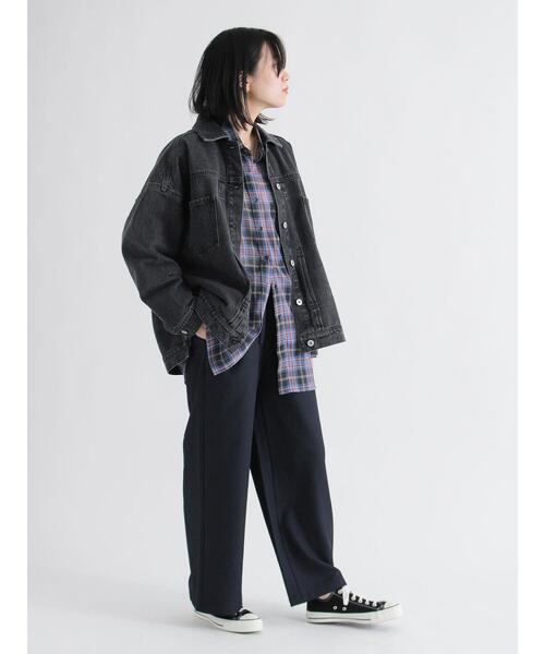 sm2rhythm（サマンサモスモスリズム）の「デニムルーズジャケット（ノーカラージャケット・レディース・ブルー/グレー・F）」の15枚目の写真