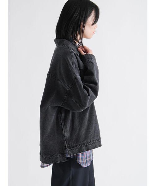 sm2rhythm（サマンサモスモスリズム）の「デニムルーズジャケット（ノーカラージャケット・レディース・ブルー/グレー・F）」の19枚目の写真