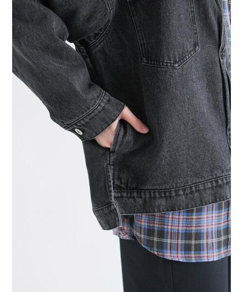 sm2rhythm（サマンサモスモスリズム）の「デニムルーズジャケット（ノーカラージャケット・レディース・ブルー/グレー・F）」の21枚目の写真