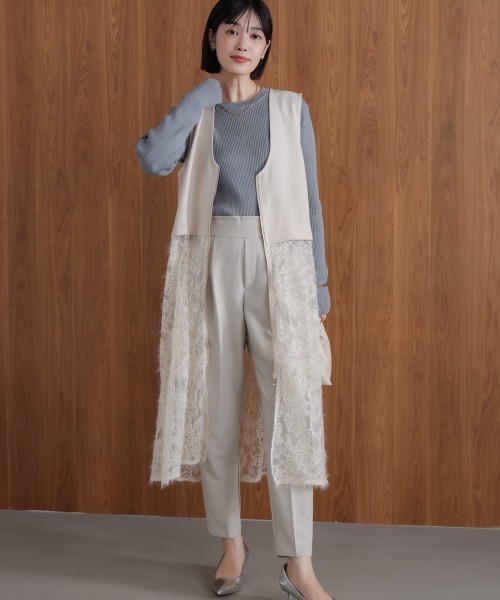 Bou Jeloud（ブージュルード）の「decoレースジレ（その他アウター・レディース・アイボリー/ブラック・38）」の8枚目の写真