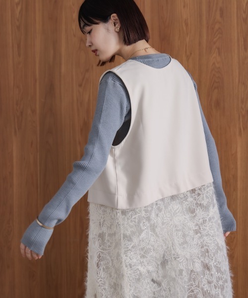 Bou Jeloud（ブージュルード）の「decoレースジレ（その他アウター・レディース・アイボリー/ブラック・38）」の14枚目の写真