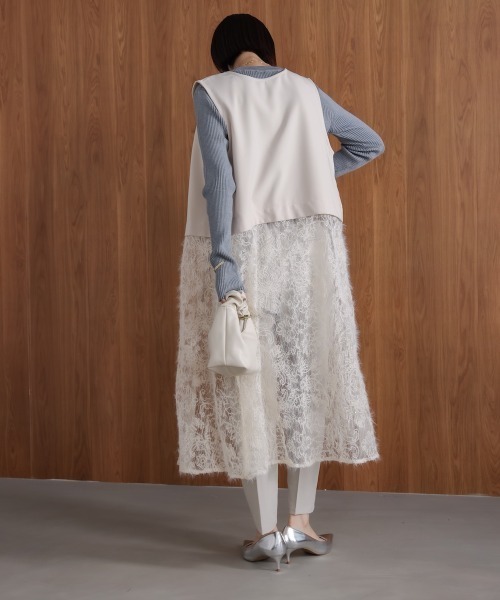 Bou Jeloud（ブージュルード）の「decoレースジレ（その他アウター・レディース・アイボリー/ブラック・38）」の16枚目の写真