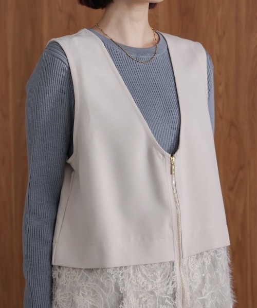 Bou Jeloud（ブージュルード）の「decoレースジレ（その他アウター・レディース・アイボリー/ブラック・38）」の13枚目の写真