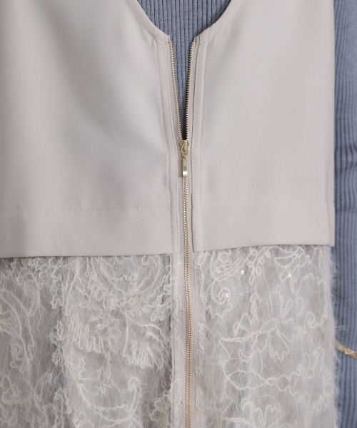 Bou Jeloud（ブージュルード）の「decoレースジレ（その他アウター・レディース・アイボリー/ブラック・38）」の18枚目の写真
