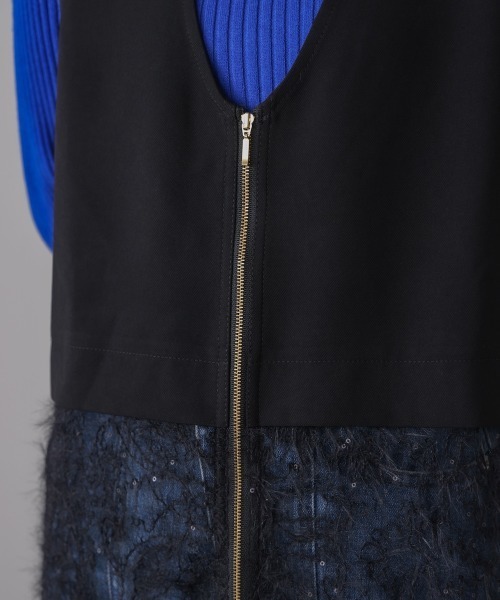 Bou Jeloud（ブージュルード）の「decoレースジレ（その他アウター・レディース・アイボリー/ブラック・38）」の3枚目の写真