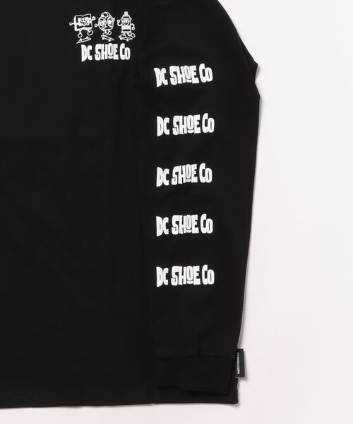 DC SHOES（ディーシーシューズ）の「25 KD PLAY TIME LS /DCキッズバックプリント長袖ロンT（Tシャツ/カットソー・キッズ・ホワイト/ブラック・130/140/150/160/120）」の4枚目の写真