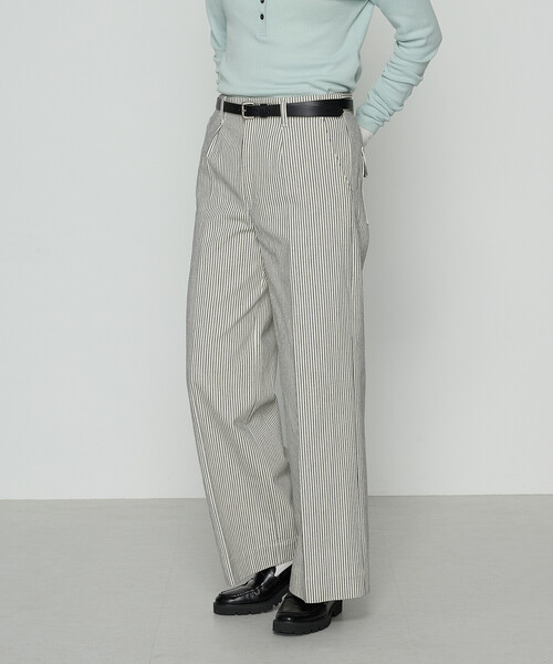 COMME CA Wardrobe（コムサワードローブ）の「ヒッコリーストライプ パンツ（その他パンツ・レディース・ブラック/キナリ・11号/9号）」の10枚目の写真