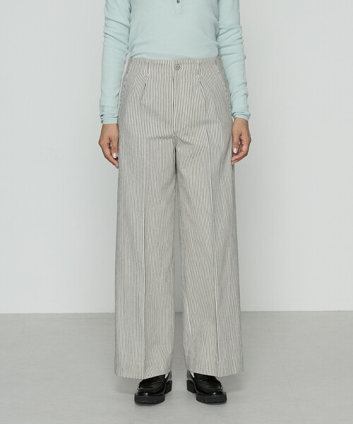 COMME CA Wardrobe（コムサワードローブ）の「ヒッコリーストライプ パンツ（その他パンツ・レディース・ブラック/キナリ・11号/9号）」の11枚目の写真