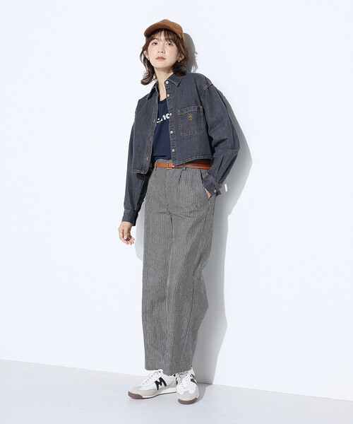 COMME CA Wardrobe（コムサワードローブ）の「ヒッコリーストライプ パンツ（その他パンツ・レディース・ブラック/キナリ・11号/9号）」の19枚目の写真