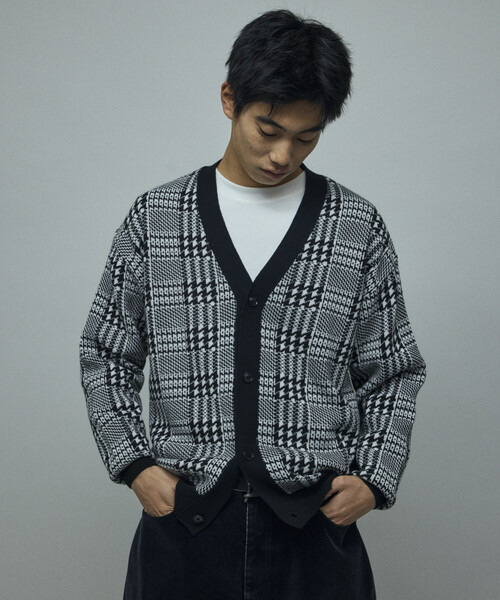 Firsthand（ファーストハンド）の「Firsthand/ファーストハンド チェック ニット カーディガン / グレンチェック / タータンチェック（カーディガン/ボレロ・メンズ・ブラック/グリーン・L/M）」の20枚目の写真
