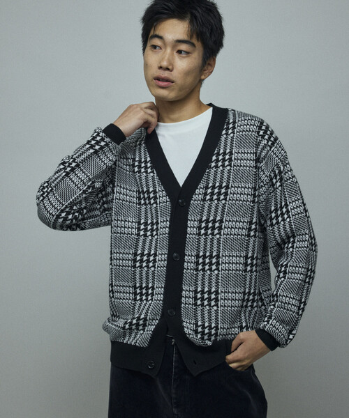 Firsthand（ファーストハンド）の「Firsthand/ファーストハンド チェック ニット カーディガン / グレンチェック / タータンチェック（カーディガン/ボレロ・メンズ・ブラック/グリーン・L/M）」の21枚目の写真