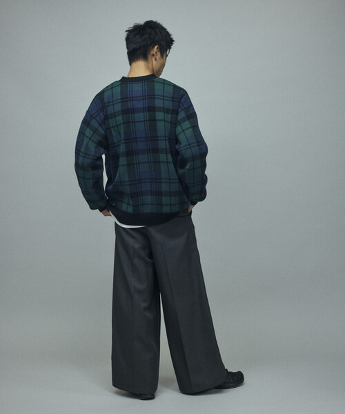 Firsthand（ファーストハンド）の「Firsthand/ファーストハンド チェック ニット カーディガン / グレンチェック / タータンチェック（カーディガン/ボレロ・メンズ・ブラック/グリーン・L/M）」の7枚目の写真