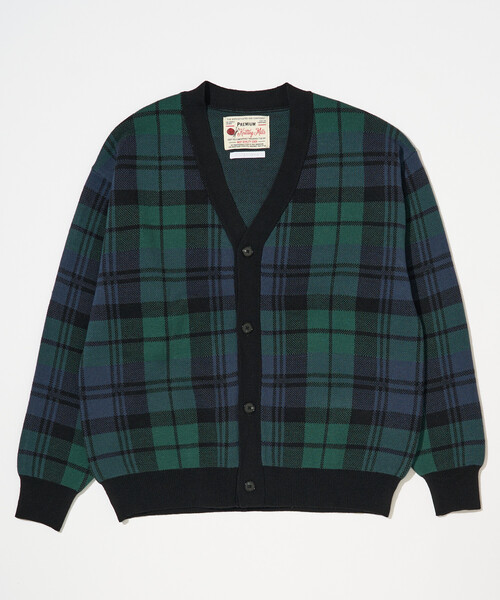 Firsthand（ファーストハンド）の「Firsthand/ファーストハンド チェック ニット カーディガン / グレンチェック / タータンチェック（カーディガン/ボレロ・メンズ・ブラック/グリーン・L/M）」の10枚目の写真