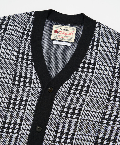 Firsthand（ファーストハンド）の「Firsthand/ファーストハンド チェック ニット カーディガン / グレンチェック / タータンチェック（カーディガン/ボレロ・メンズ・ブラック/グリーン・L/M）」の14枚目の写真