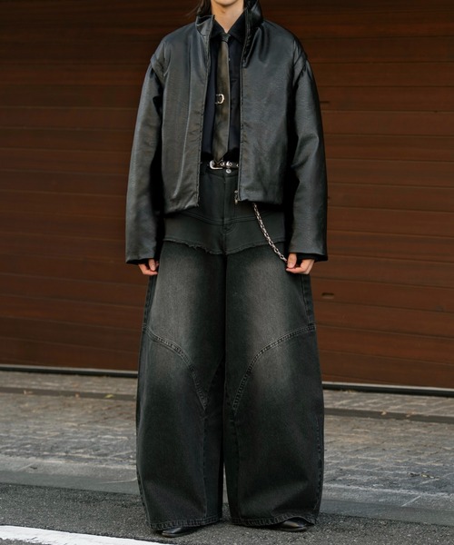 soerte（ソエルテ）の「Refined Sheep leather Tie / シープレザーネクタイ【本革】（ネクタイ・メンズ・ブラック・FREE）」の12枚目の写真