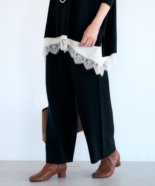 Elura（エルーラ）の「もっちりモイストワイドパンツ/582763（その他パンツ・レディース・ブラック/ブラウン/ホワイト・LARGE/MEDIUM）」の13枚目の写真