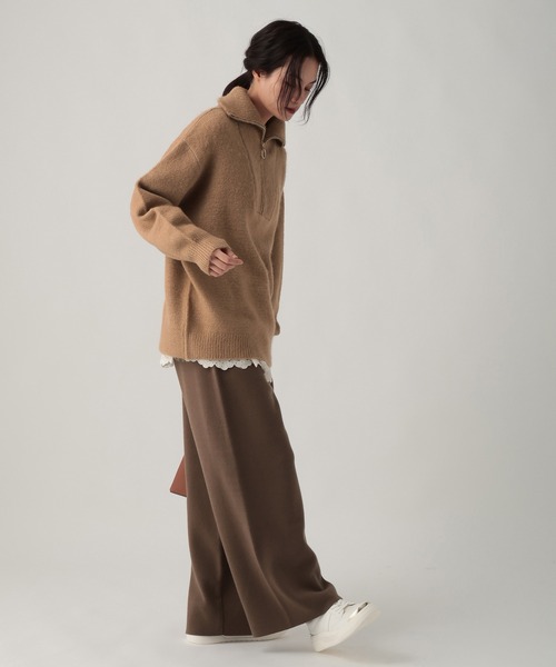 Elura（エルーラ）の「もっちりモイストワイドパンツ/582763（その他パンツ・レディース・ブラック/ブラウン/ホワイト・LARGE/MEDIUM）」の9枚目の写真