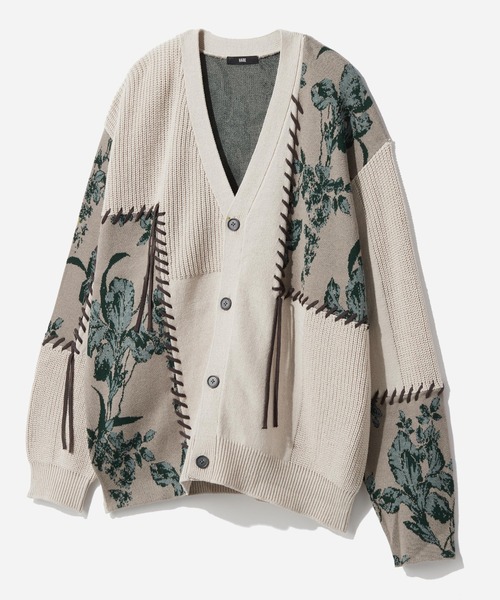 パッチワークガラニットカーディガン(HARE)（カーディガン