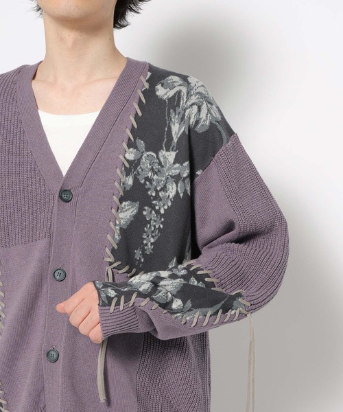ハレ　HARE   パープル　カーディガン HARE（ハレ）の「ロングシャギーニットカーディガン(HARE